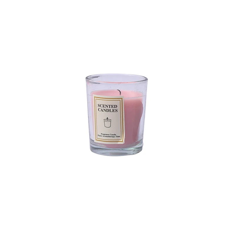 Scented Glass Jar Aromatherapy Candle with Frosted Holder and Cotton Wick