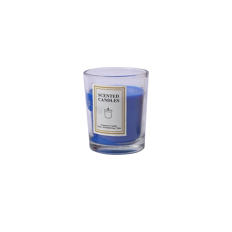 Scented Glass Jar Aromatherapy Candle with Frosted Holder and Cotton Wick