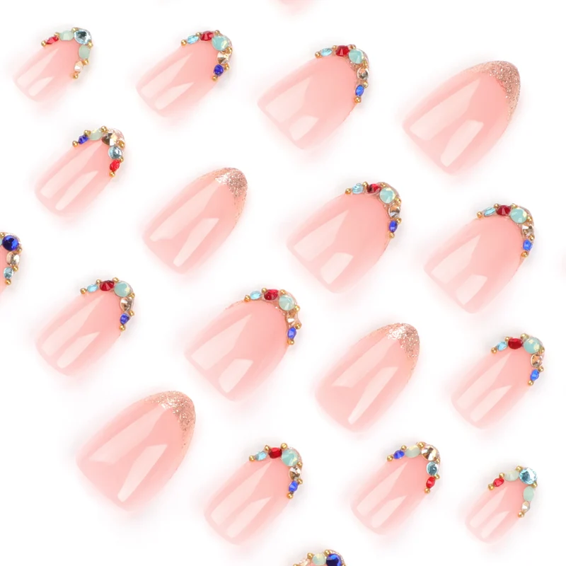 Artful nail art with glamorous rhinestone embellishments Stornfield