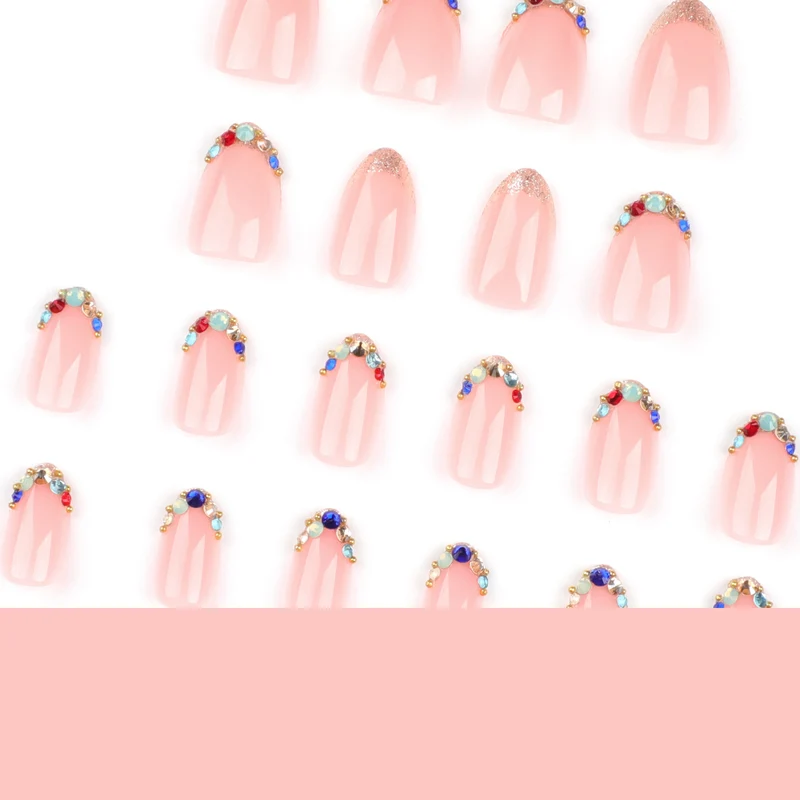 Artful nail art with glamorous rhinestone embellishments Stornfield