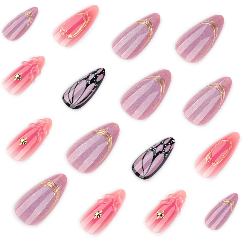 Artful nail art with geometric and floral motifs Stornfield