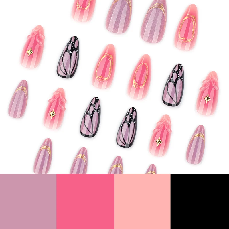 Artful nail art with geometric and floral motifs Stornfield