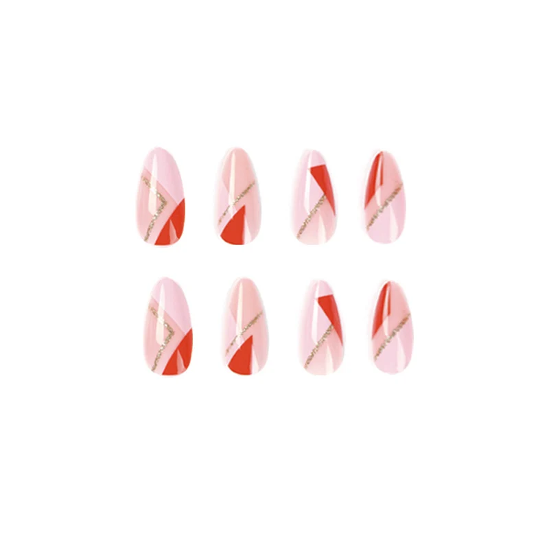 Artful nail art with geometric accents and metallic details Stornfield