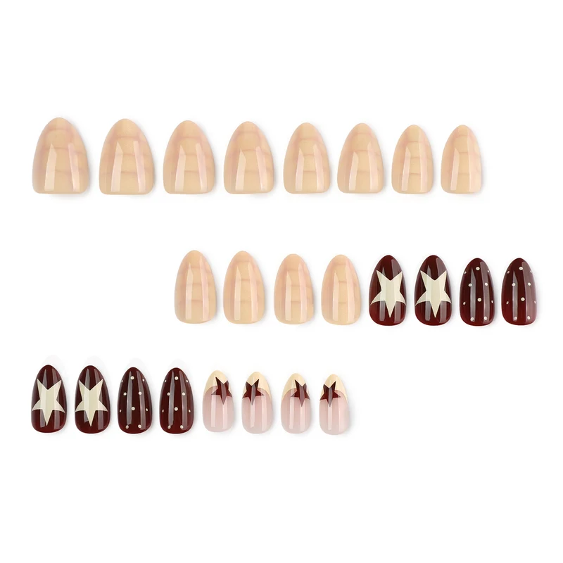 Artful nail art with geometric pattern and festive design Stornfield