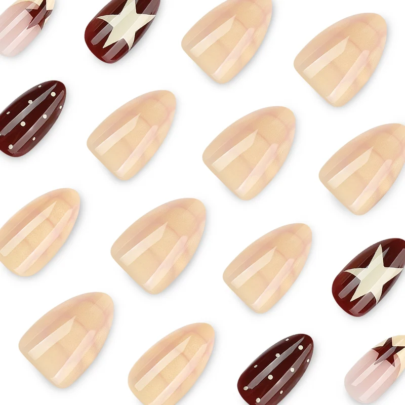 Artful nail art with geometric pattern and festive design Stornfield