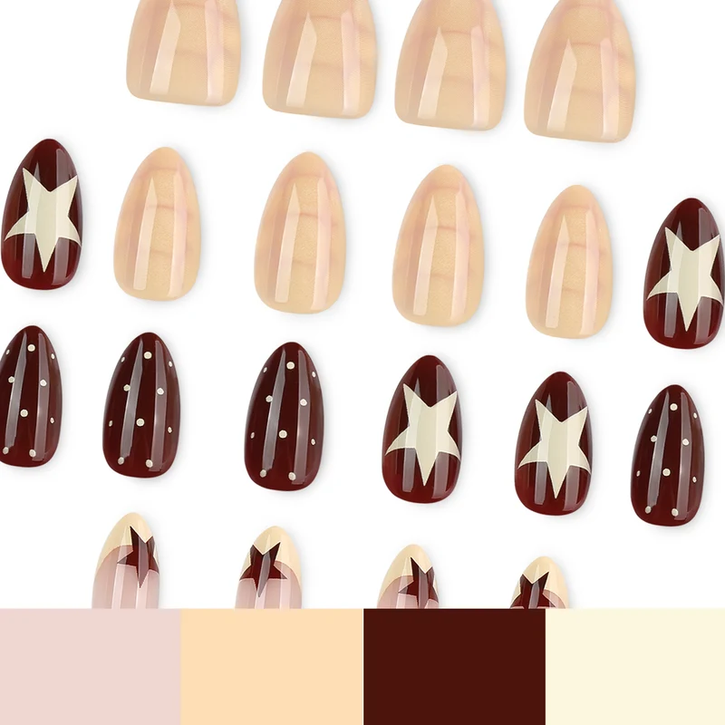 Artful nail art with geometric pattern and festive design Stornfield