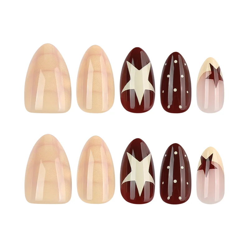 Artful nail art with geometric pattern and festive design Stornfield