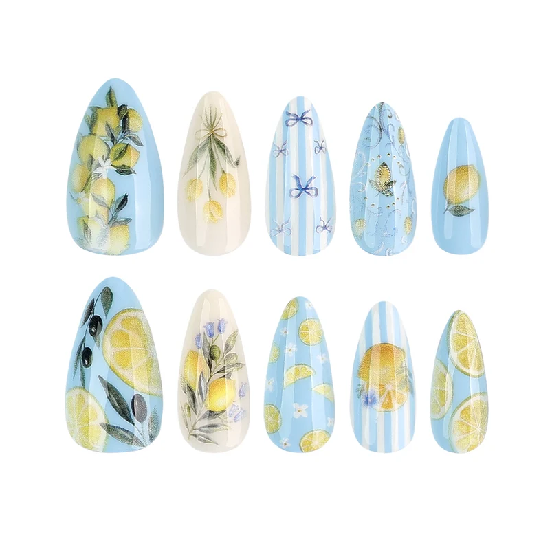 Artful nail art with fruity citrus design Stornfield