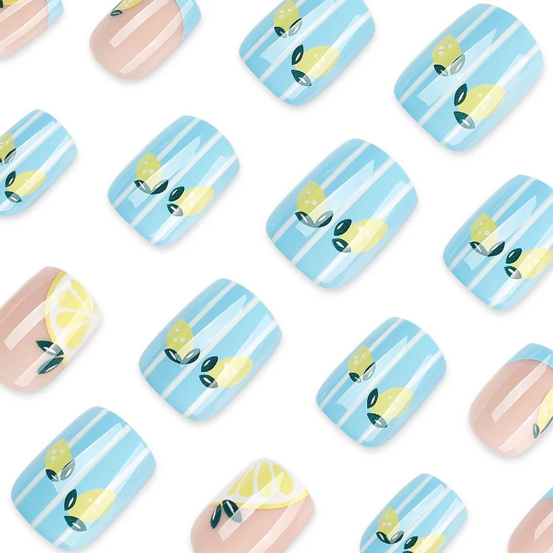 Artful Nail Art with Fruity Lemon Design Stornfield