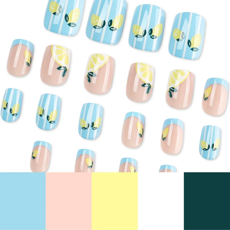 Artful Nail Art with Fruity Lemon Design Stornfield