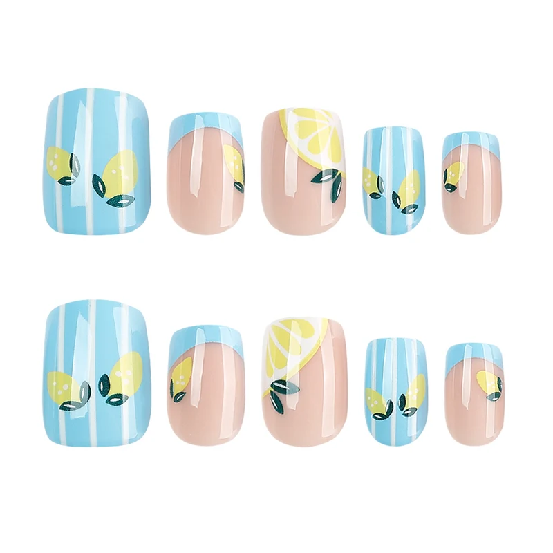 Artful Nail Art with Fruity Lemon Design Stornfield