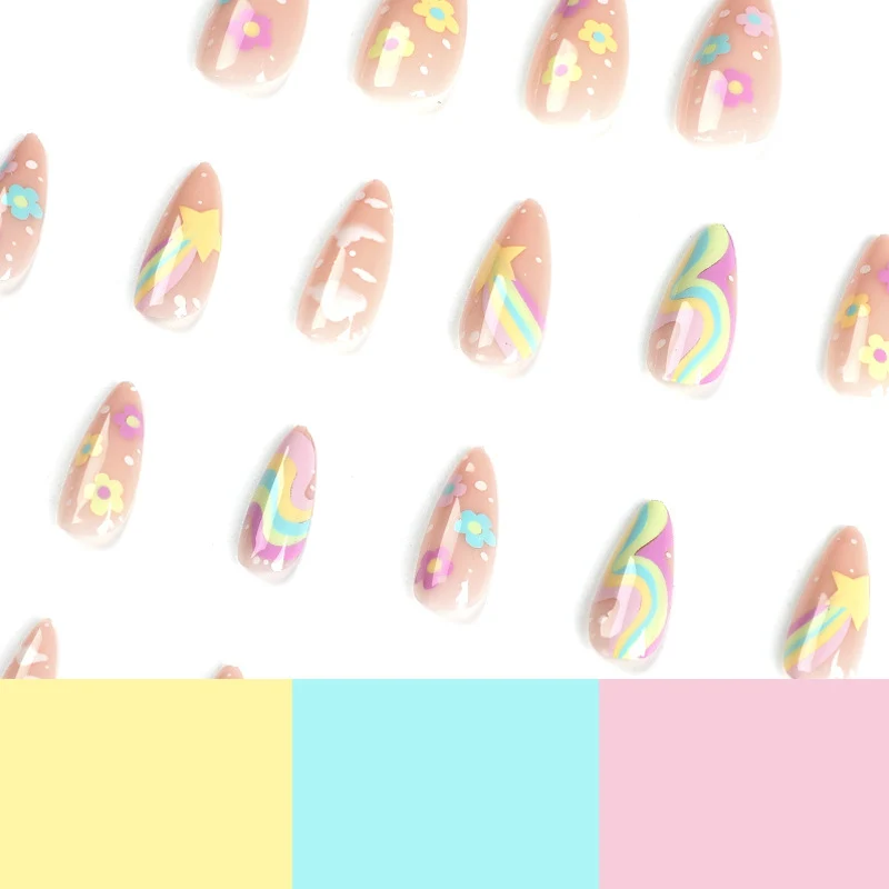 Artful nail art with cheerful designs and colorful accents Stornfield