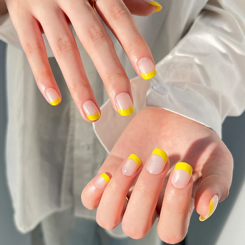Artful Nail Art with Fresh Yellow Accent Stornfield