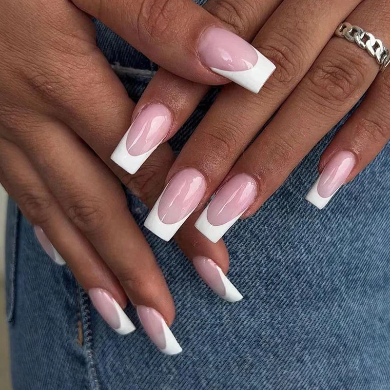 Artistic Nail Art with French Tip Design Stornfield