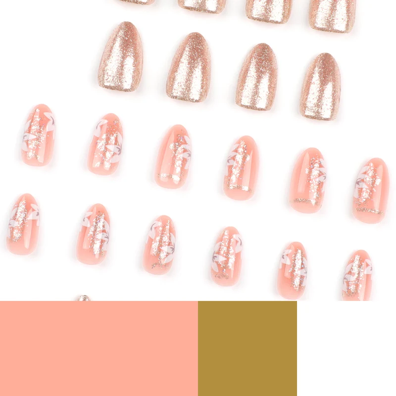 Artistic nail art with floral and glittering accents Stornfield