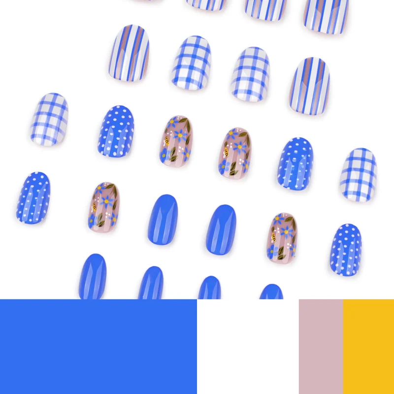 Artful Nail Art with Floral and Geometric Designs Stornfield
