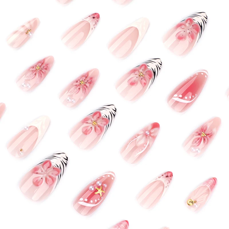Artistic Nail Art with Floral and Elegant Accents Stornfield