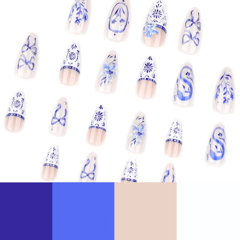 Artful nail art with floral and arch embellishments Stornfield