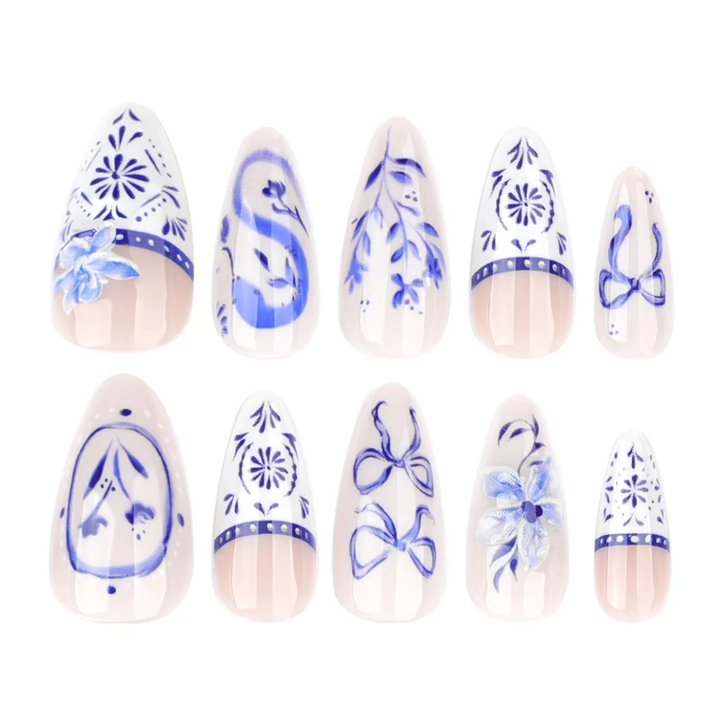 Artful nail art with floral and arch embellishments Stornfield