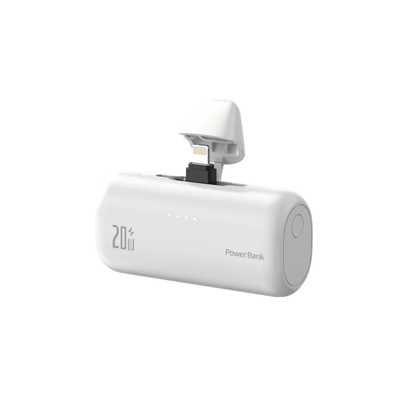 Portable power bank with integrated Lightning connector and quick charge function Stornfield