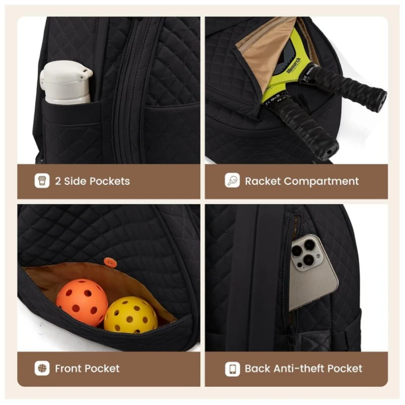 Stylish Quilted Tennis Racket Backpack Stornfield