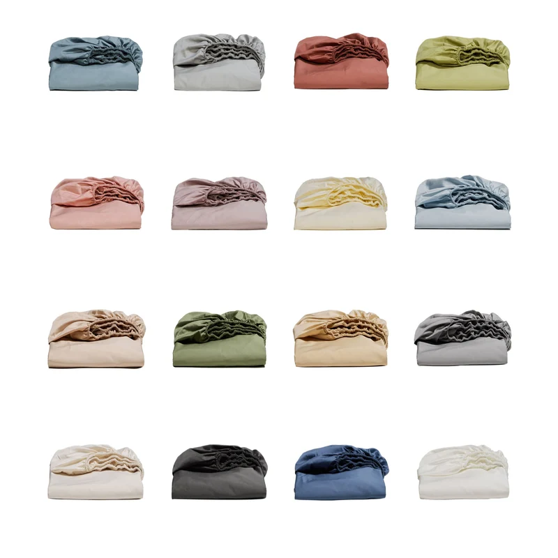 Mako-Baumwoll-Satin Bettwäsche-Set mit verdecktem Reißverschluss und Kissenbezügen Karnz