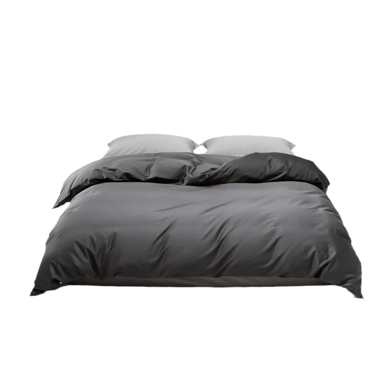 Mako-Baumwoll-Satin Bettwäsche-Set mit verdecktem Reißverschluss und Kissenbezügen Karnz