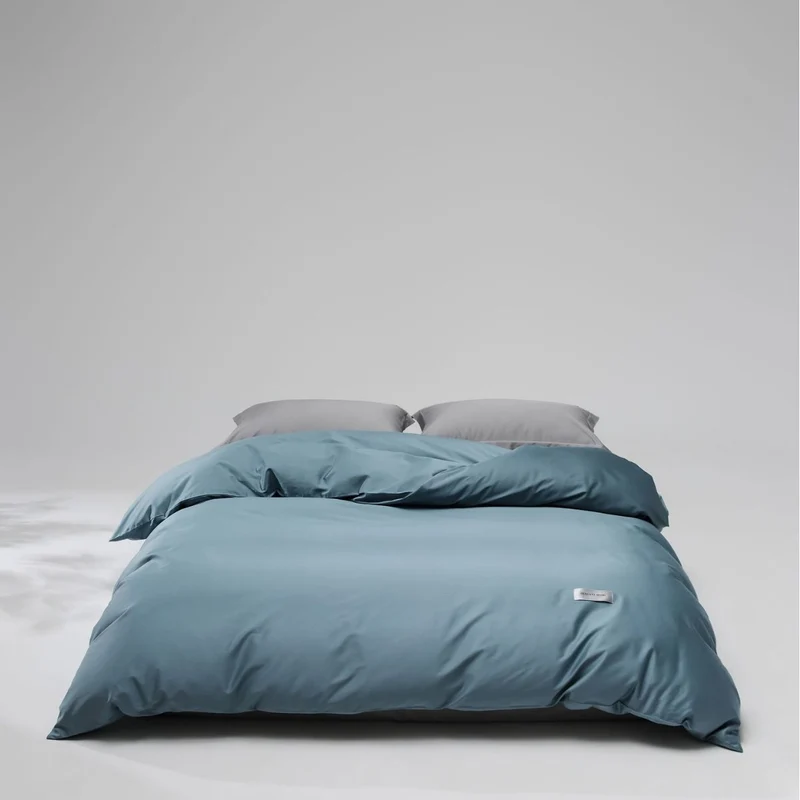 Mako-Baumwoll-Satin Bettwäsche-Set mit verdecktem Reißverschluss und Kissenbezügen Karnz