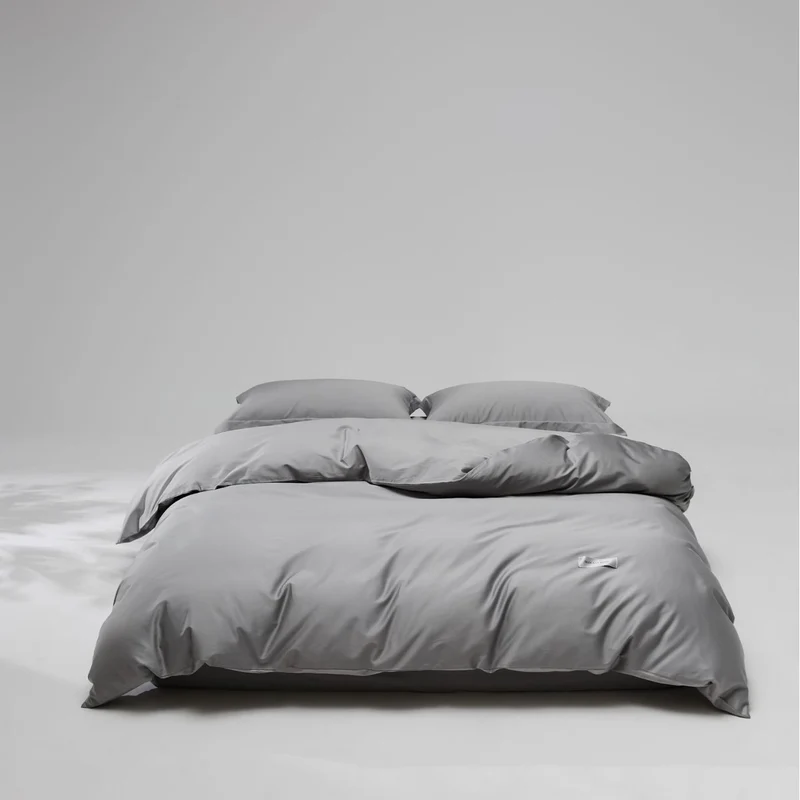 Mako-Baumwoll-Satin Bettwäsche-Set mit verdecktem Reißverschluss und Kissenbezügen Karnz