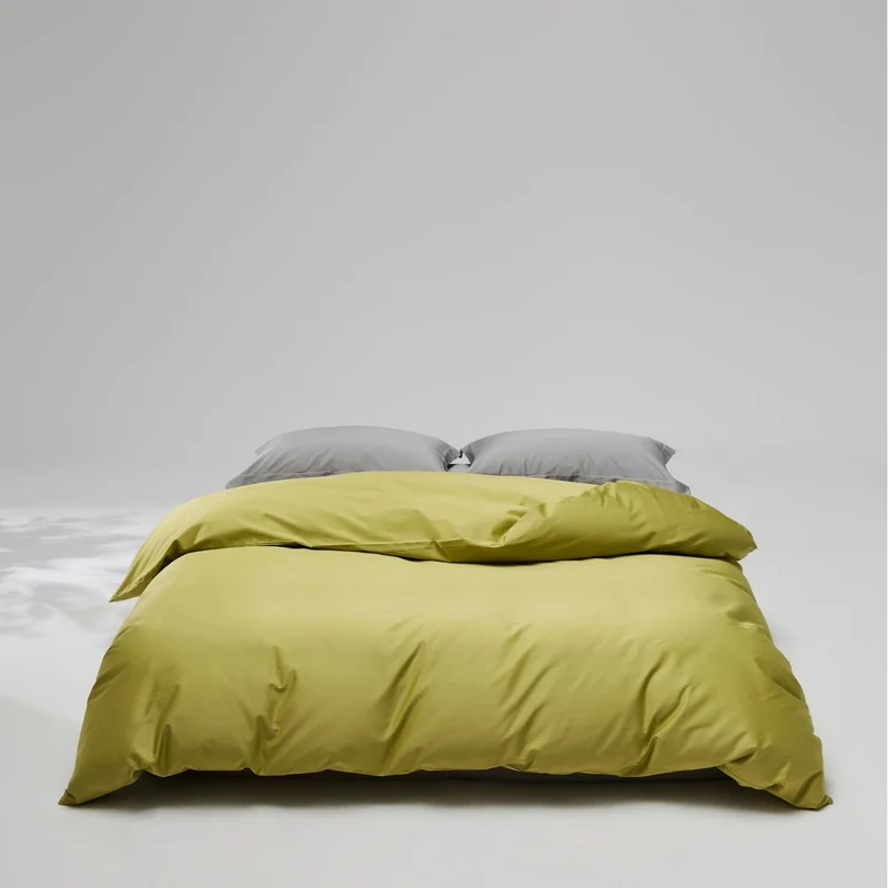 Mako-Baumwoll-Satin Bettwäsche-Set mit verdecktem Reißverschluss und Kissenbezügen Karnz