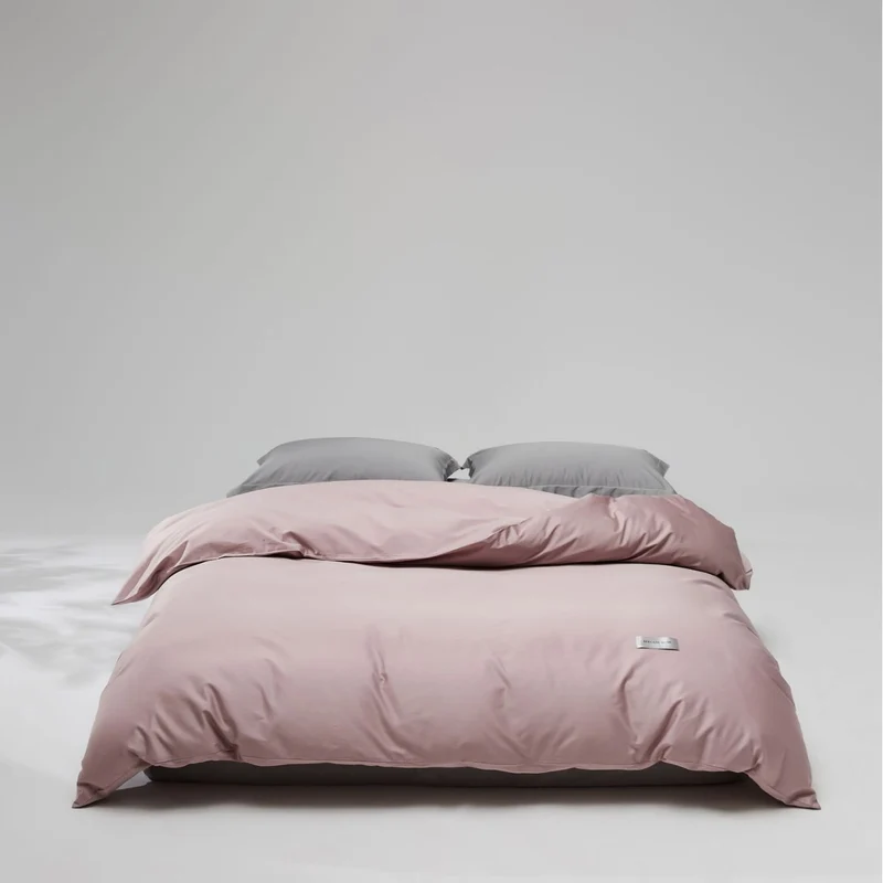 Mako-Baumwoll-Satin Bettwäsche-Set mit verdecktem Reißverschluss und Kissenbezügen Karnz