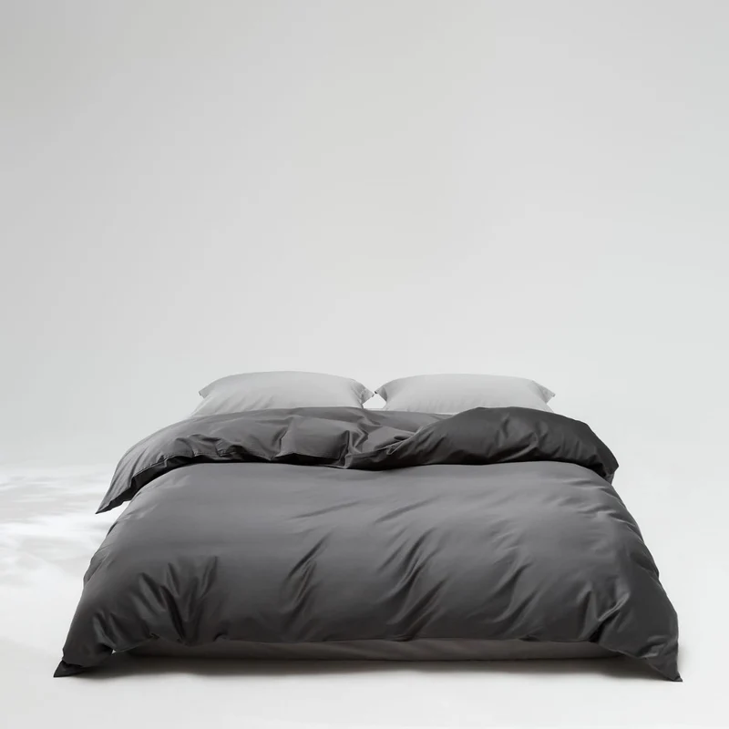 Mako-Baumwoll-Satin Bettwäsche-Set mit verdecktem Reißverschluss und Kissenbezügen Karnz