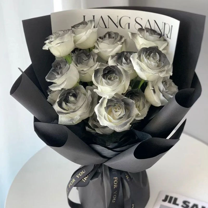 legant Floral Bouquet with Decorative Black Box