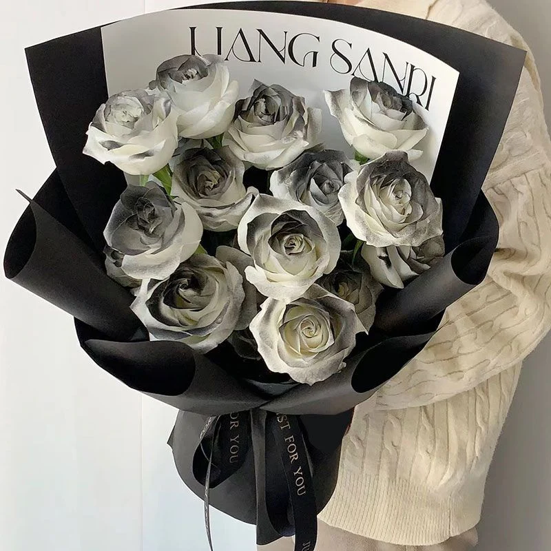 legant Floral Bouquet with Decorative Black Box