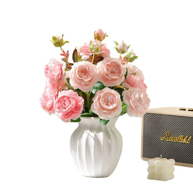 Elegant Faux Rose Floral Arrangement