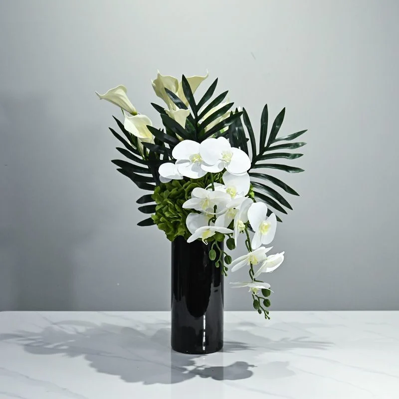 Elegant Faux Orchid Floral Centerpiece