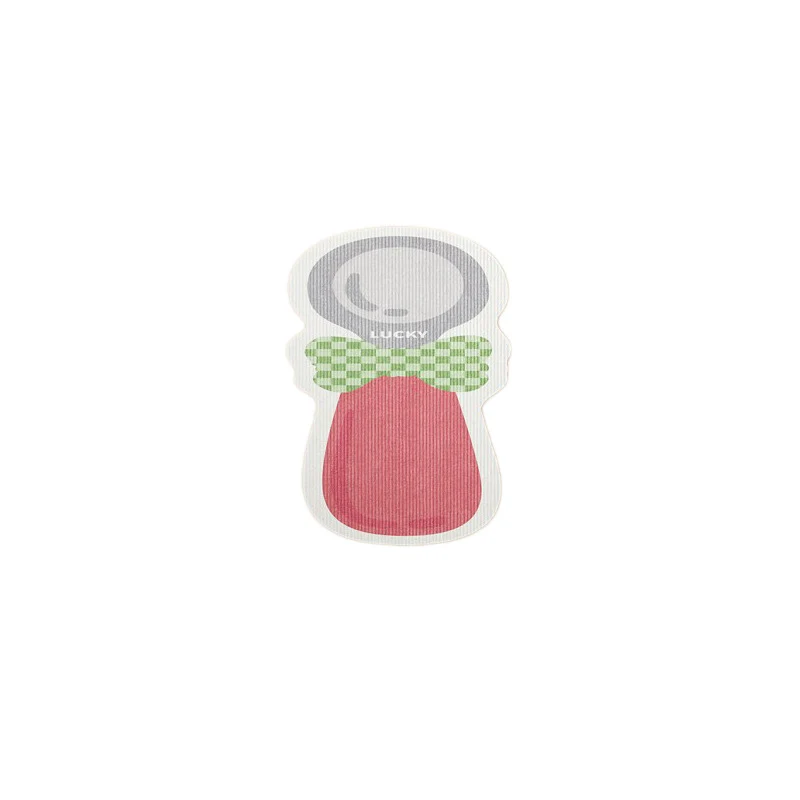 Door-Mounted Adhesive Cat Scratching Protector Pad with Textured Surface and Decorative Bow Shape