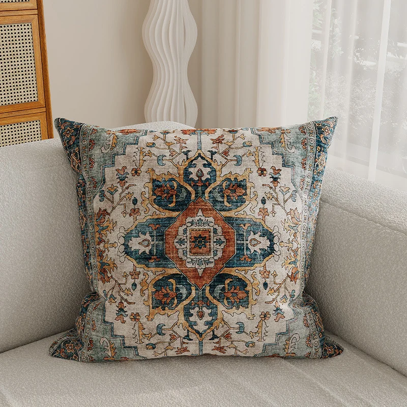 Decorative Medallion Jacquard Throw Pillow Cover