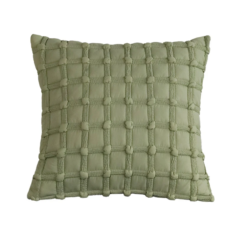 Square jacquard cushion cover with photorealistic tree relief and velvety piping Stornfield