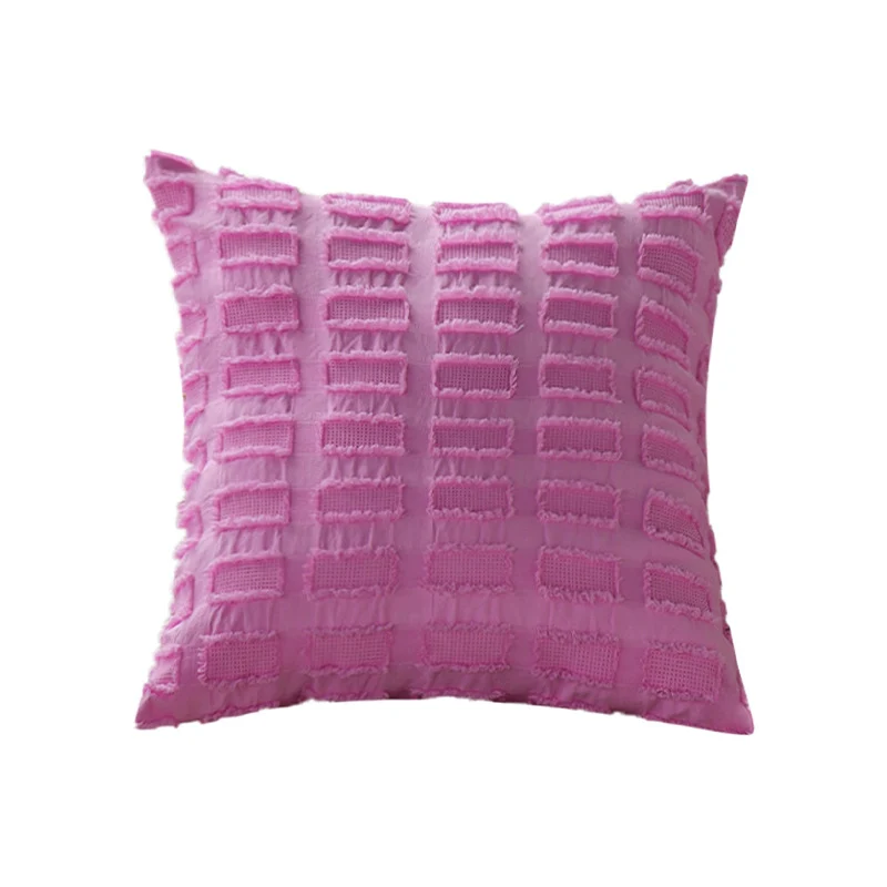Square knitted decorative cushion cover with fine ribbed pattern Stornfield