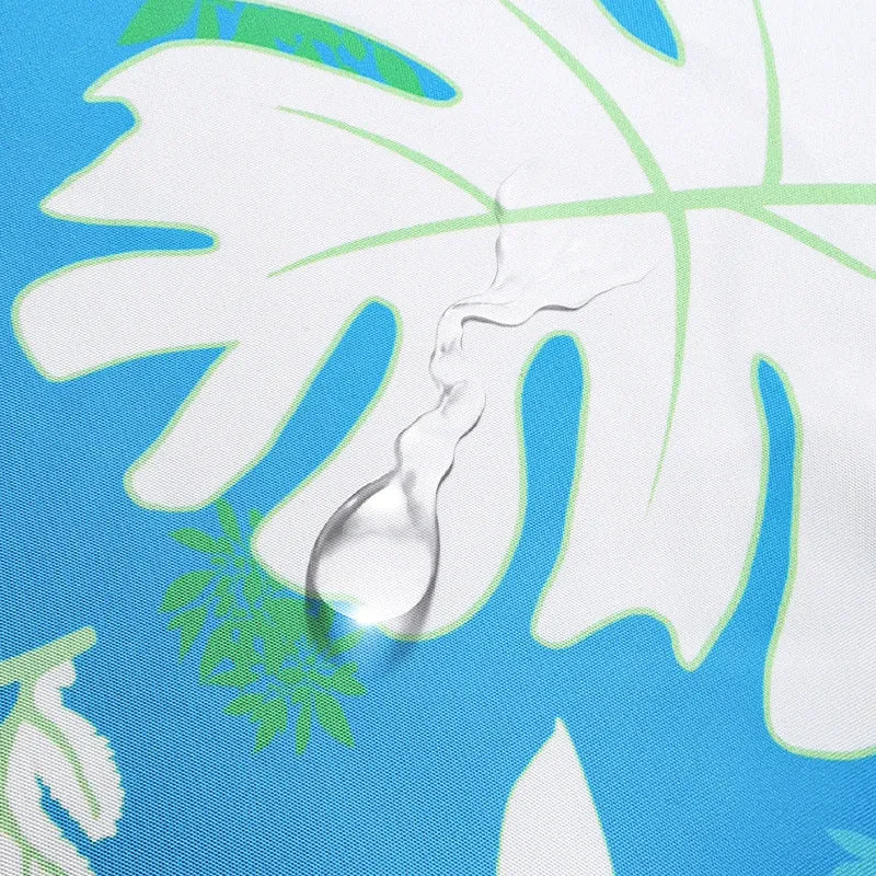 Square garden cushion cover with UV-resistant outdoor polyester, tropical leaf jacquard and concealed zipper Stornfield