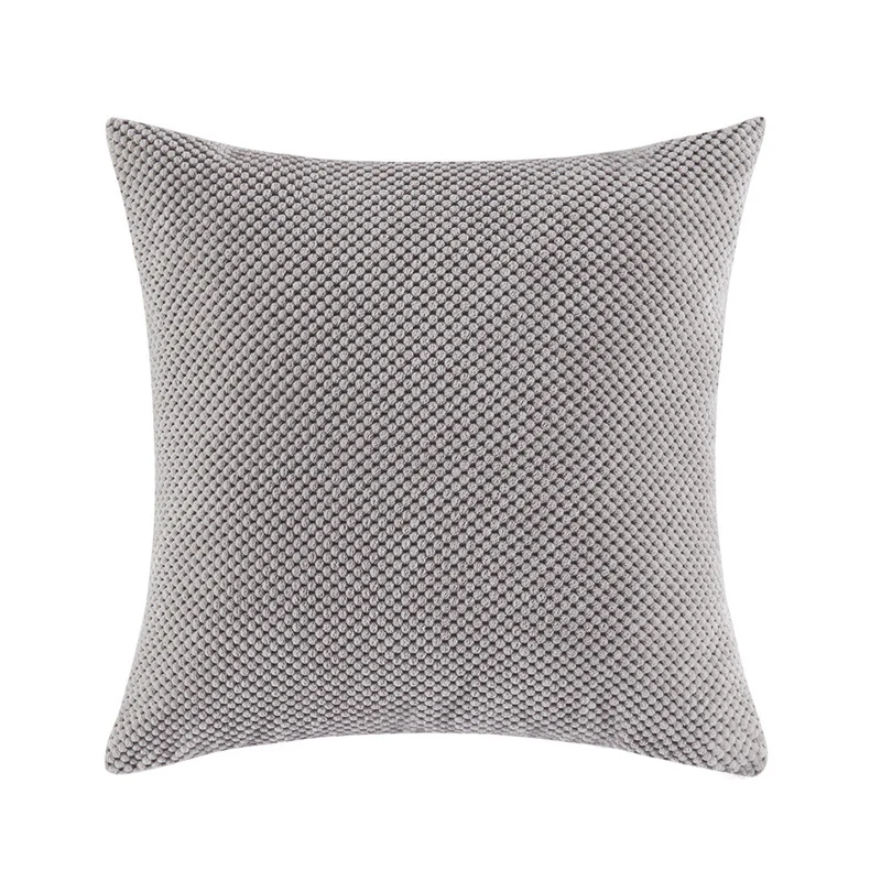 Square decorative cushion cover with hand-tufted pompon tufting and soft cotton blend Stornfield
