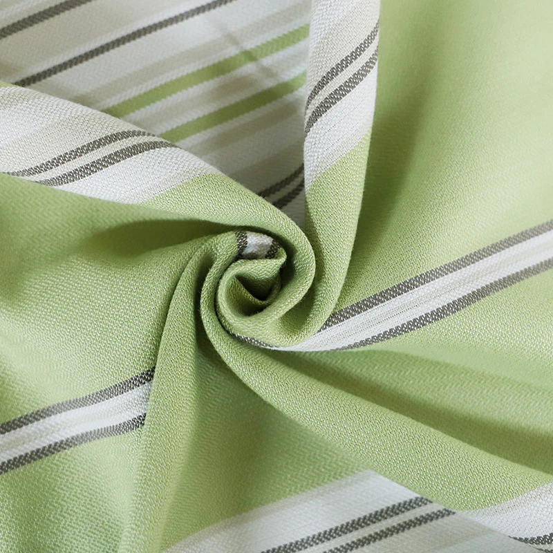 Square living room cushion cover in striped linen-cotton blend with fine texture and concealed zipper Stornfield