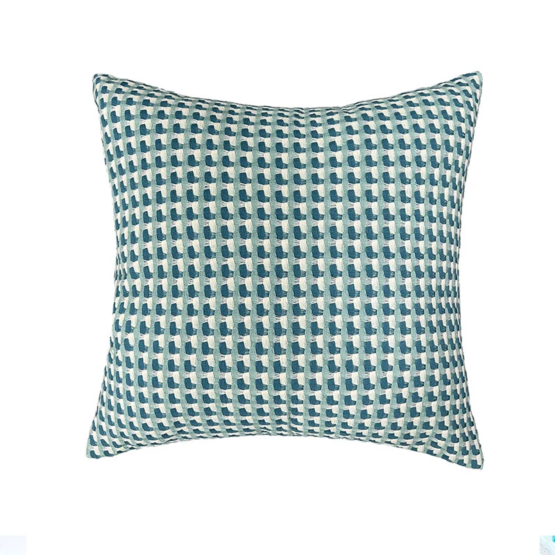 Square textured cushion cover with woven waffle relief and soft cotton blend Stornfield