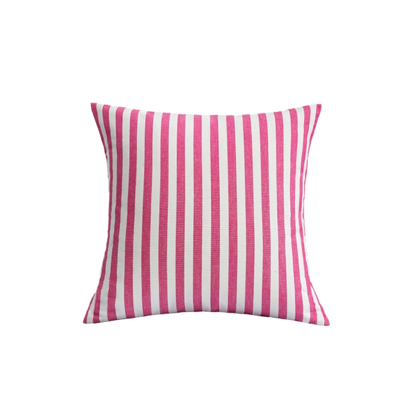 Square striped pillowcase made of cotton blend with fine twill and concealed zipper Stornfield