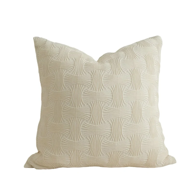 Square quilted pillowcase with cable pattern quilting and soft microfiber surface Stornfield