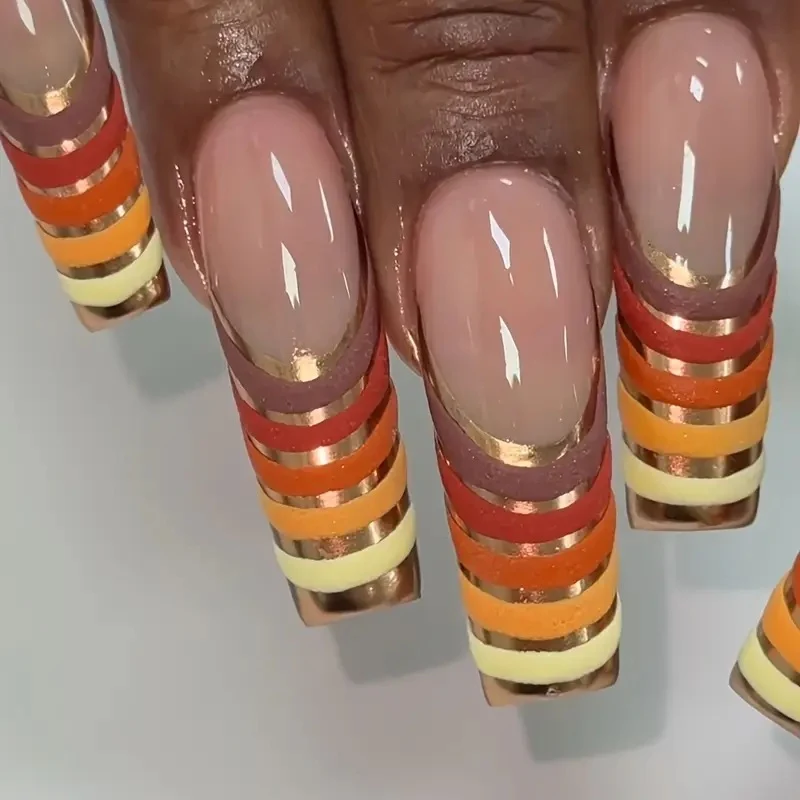 Artistic French Tip Nail Set Stornfield