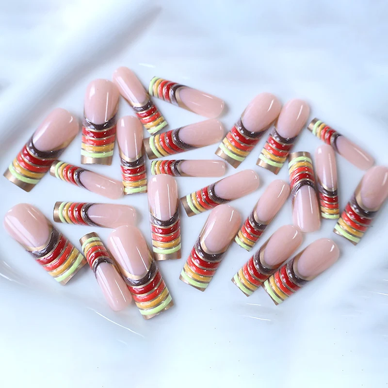 Artistic French Tip Nail Set Stornfield
