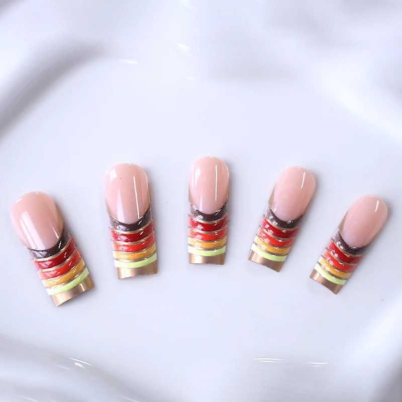 Artistic French Tip Nail Set Stornfield