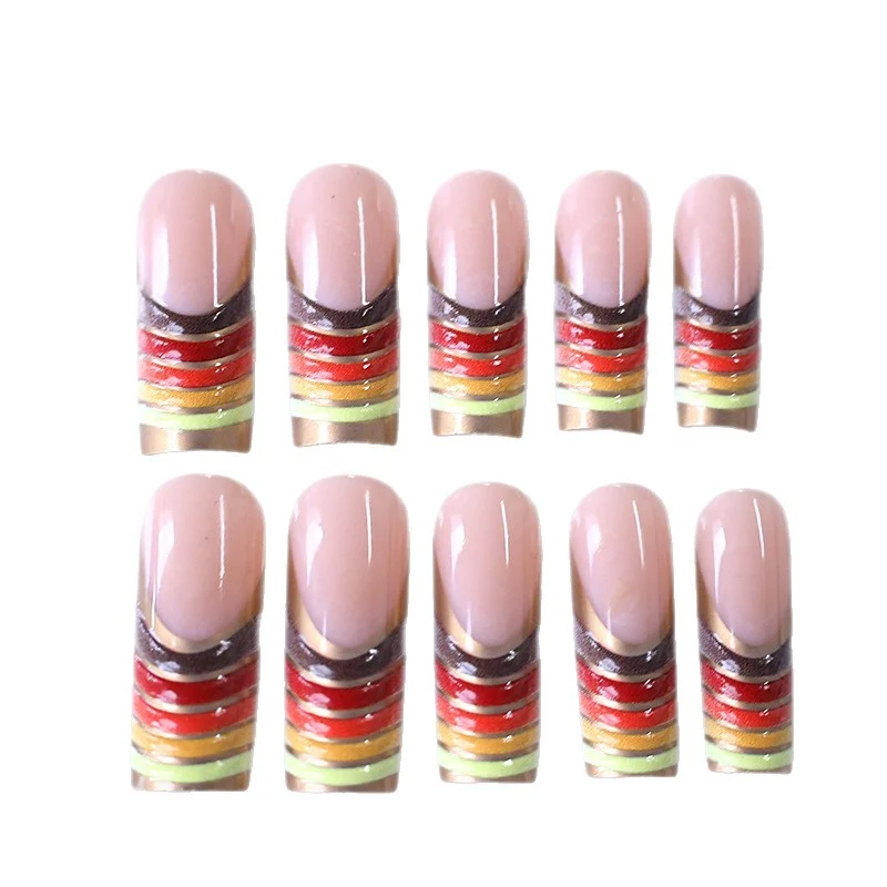 Artistic French Tip Nail Set Stornfield